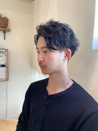 ショート パーマ メンズ 菊池大一 溝の口パーマのヘアスタイル