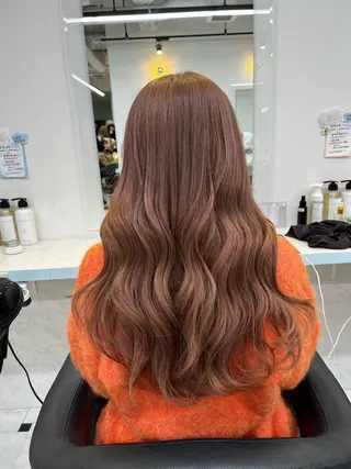 セミロング カラー ブリーチカラー 🩵MIZUKIのヘアスタイル