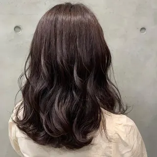セミロング カラー 金田 ありさのヘアスタイル