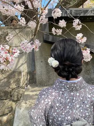 ミディアム ヘアアレンジ 金沢着物レンタル 彩の家のその他イメージ
