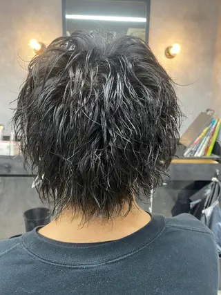 ショート パーマ メンズ ツイストスパイラル/ メンズ特化/中川誠也のヘアスタイル