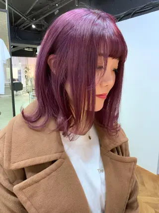 セミロング カラー 怪我のため6月末 復帰予定田中瑞希🍃のヘアスタイル