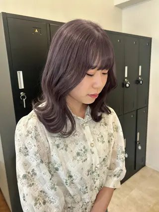 ミディアム NAHO 🩵 透明感カラー🫧のヘアスタイル
