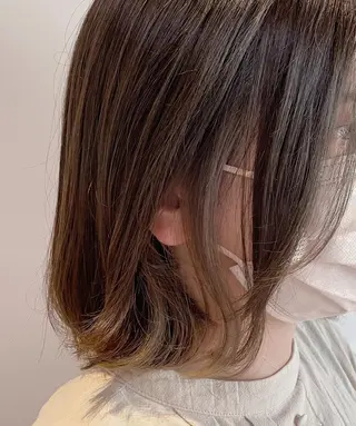 ミディアム カラー 菅 翔太のヘアスタイル