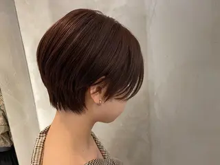 ショート カラー パーマ ヘアアレンジ 顔周りカット・相談 レイヤーも◎しずくのヘアスタイル