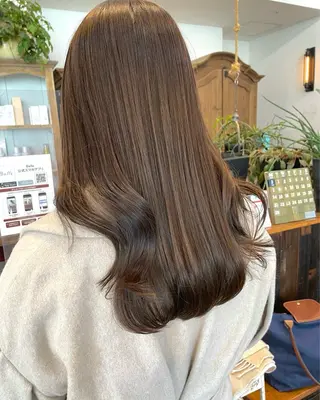 セミロング カラー メンズ/パーマ /レディース髪質改善のヘアスタイル