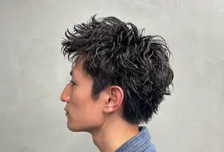 ショート パーマ ヘアアレンジ メンズ fifth 石川 凪のヘアスタイル