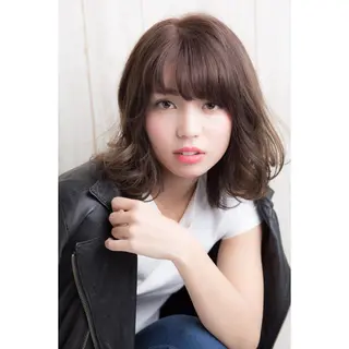 ミディアム パーマ 韓国ヘア得意❤︎森澤 悠佳のヘアスタイル