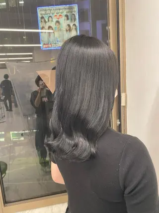 セミロング カラー ヘアアレンジ TRU Shino🦋のマツエク・マツパデザイン