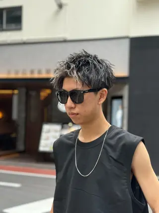 メンズ メンズパーマ特化/波 巻きツイスパ 長町至のヘアスタイル