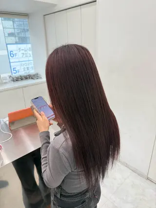 ロング カラー 中韓レイヤー/ ブラウン🤎はやとのヘアスタイル