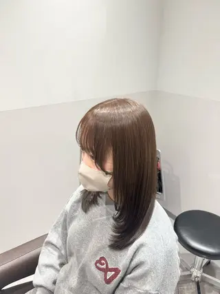 ミディアム 大宮レイヤーカット× 透明感カラー　rioのヘアスタイル