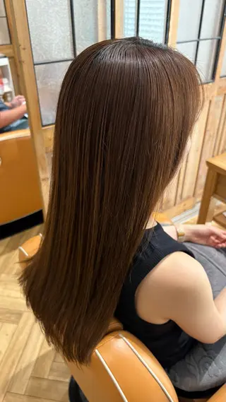ロング カラー 似合わせ 顔周りYUUGAのヘアスタイル