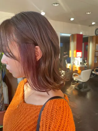 ミディアム カラー 美容室ARKS 黒田杏奈のヘアスタイル