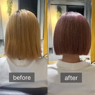 ショート カラー Saki💛心斎橋 レイヤー/艶髪のヘアスタイル