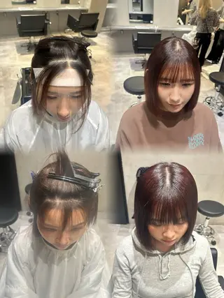 セミロング カラー レイヤーカット/ 縮毛矯正🇰🇷早坂のヘアスタイル