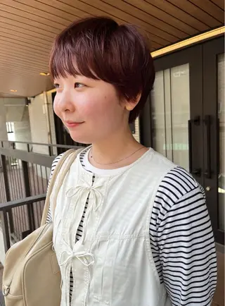 ショート カラー 暖色/パーマ 🌼クニトウメイのヘアスタイル