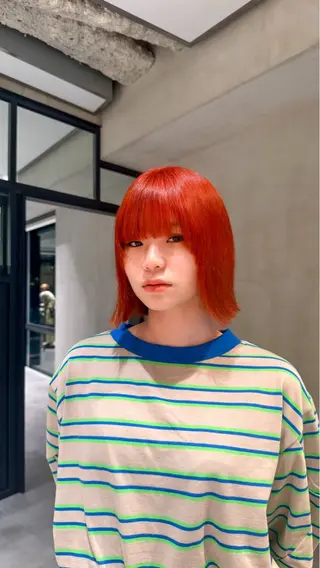 ミディアム カラー 小田 晃瑛のヘアスタイル