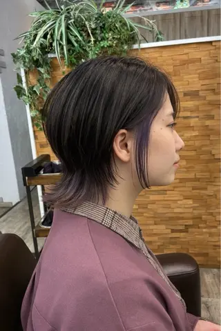 ミディアム カラー Ai   縮毛矯正/ ショートボブ/パーマのヘアスタイル