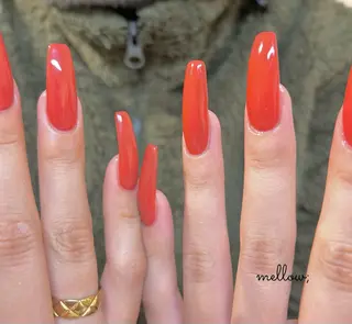 ネイル mellow:ｸﾙﾐ ﹡˖˟༝🎀˖˟ ༝のネイルデザイン