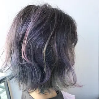 カラー ウルフレイヤー 縮毛矯正/ヒロシのヘアスタイル