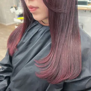 ロング カラー JUNSHIN🦋 ヘアセット／カラーのヘアスタイル