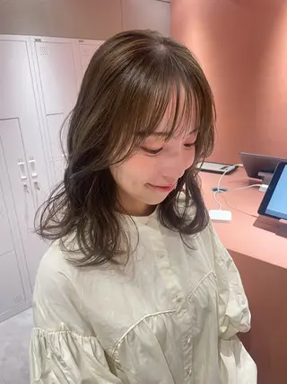セミロング MAYU /ナチュラルヘア🌷のヘアスタイル