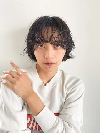 ショート カラー パーマ CEINE PATHのヘアスタイル