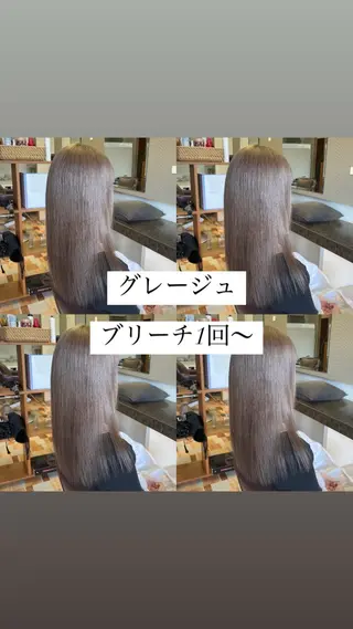 プルシールエクステ/ ハイトーン/ブリーチのヘアスタイル