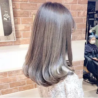 セミロング カラー レイヤー/美髪矯正 /赤味消し 古舘悠登のヘアスタイル