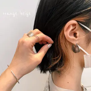 ミディアム カラー RINA🧤 デザインとボブのヘアスタイル