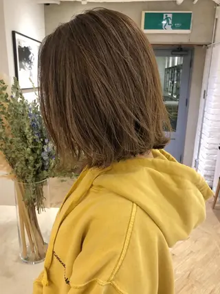 セミロング ボブ/縮毛矯正 🌟梅田盛一🌟のヘアスタイル