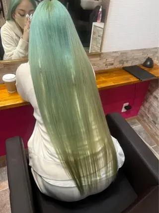 ロング カラー ヘアカラー&縮毛矯正 STAR☆RIVERのヘアスタイル