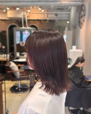 ミディアム カラー 🌱なゆみ🌱透明感 /ナチュラル/高宮のヘアスタイル