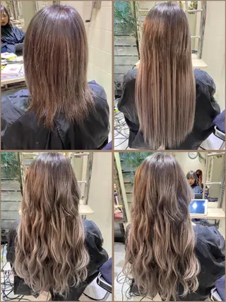 ロング カラー ササ キのヘアスタイル