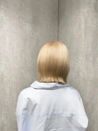 ミディアム カラー 店長 ハイトーン× 髪質改善/舘野 涼太のヘアスタイル