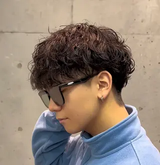 ミディアム パーマ メンズ 🌀パーマ特化 美容師🌀/しゅんのヘアスタイル