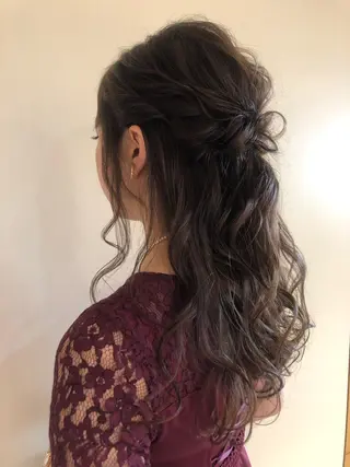 ロング カラー ヘアアレンジ マンツーマン半個室 tamuraのヘアスタイル