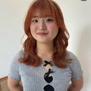セミロング カラー ブリーチ/韓国 💫ひなた💫のヘアスタイル