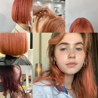 ミディアム カラー パーマ ボブパーマコテ巻き風 パーマNo1深江秀平のヘアスタイル