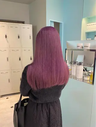 ロング カラー ウルフカットマスター みつきのヘアスタイル