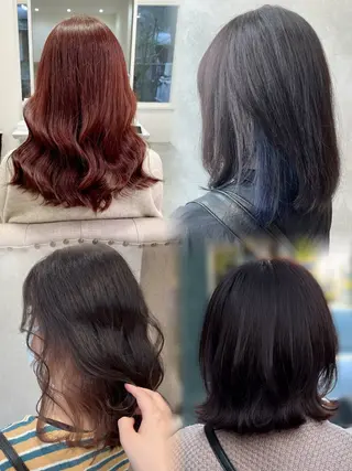 ミディアム カラー ヘアアレンジ/ カラー/hazukiのヘアスタイル