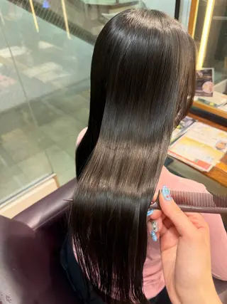 ロング カラー ♛︎ きっか ♛︎ ヘアアレンジ🩵のヘアスタイル