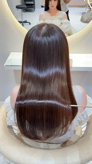 セミロング カラー 縮毛矯正✨🫧 レイヤー川村利幸のヘアスタイル