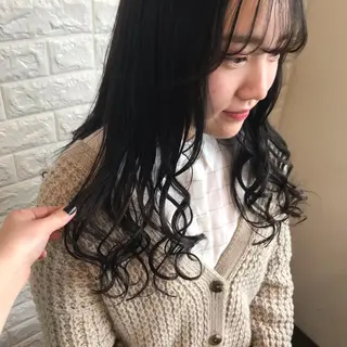 ロング 烏丸韓国ヘア🇰🇷 ayaka🎀のヘアスタイル
