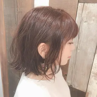 ミディアム ストレート🌹カラー お任せを🌈bucoのヘアスタイル