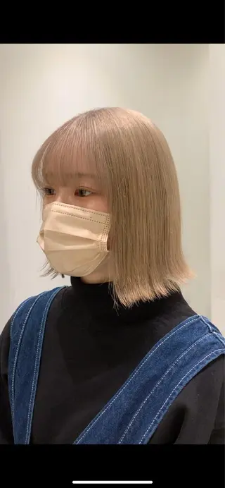 ミディアム カラー れい🫧 ハイトーン特化のヘアスタイル