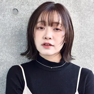 ミディアム カラー クスノキ ヤスタカのヘアスタイル