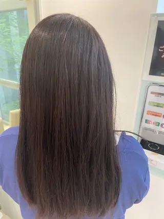 ミディアム カラー 縮毛矯正&髪質改善 西野のヘアスタイル