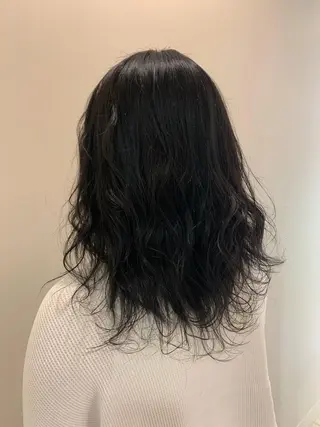 セミロング カラー 顔まわりカット✄ ベージュカラー🧸のヘアスタイル